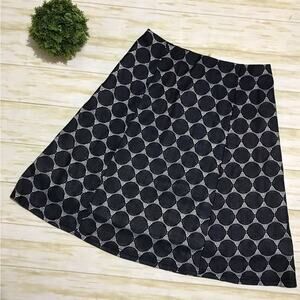 Renee C Stitch Fix NWT Maybell‎ Lace DetailNavy Blue Polka Dot A-line Skirt M